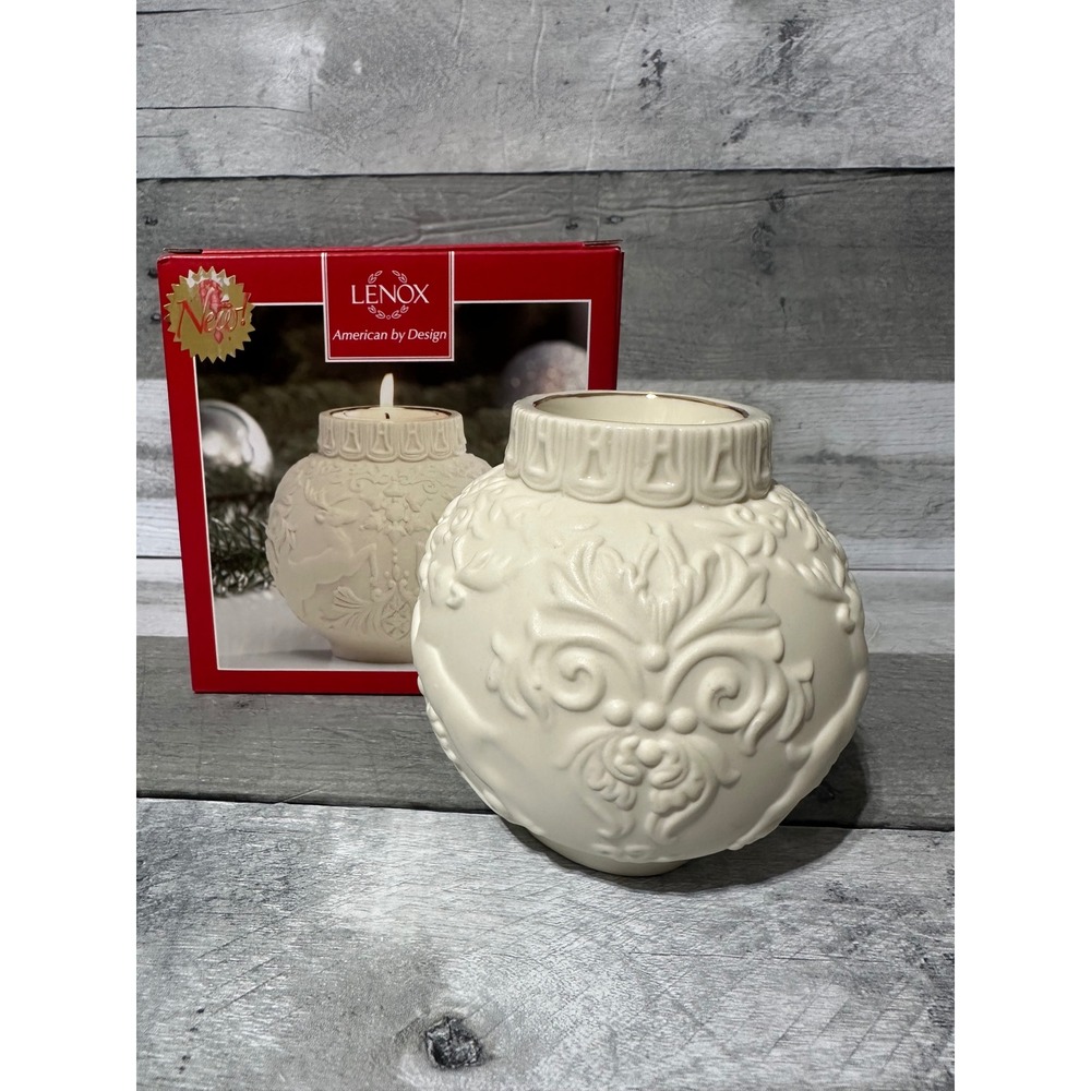 Lenox Ornamental Glow Winter Demask Votive - Picture 4 of 7